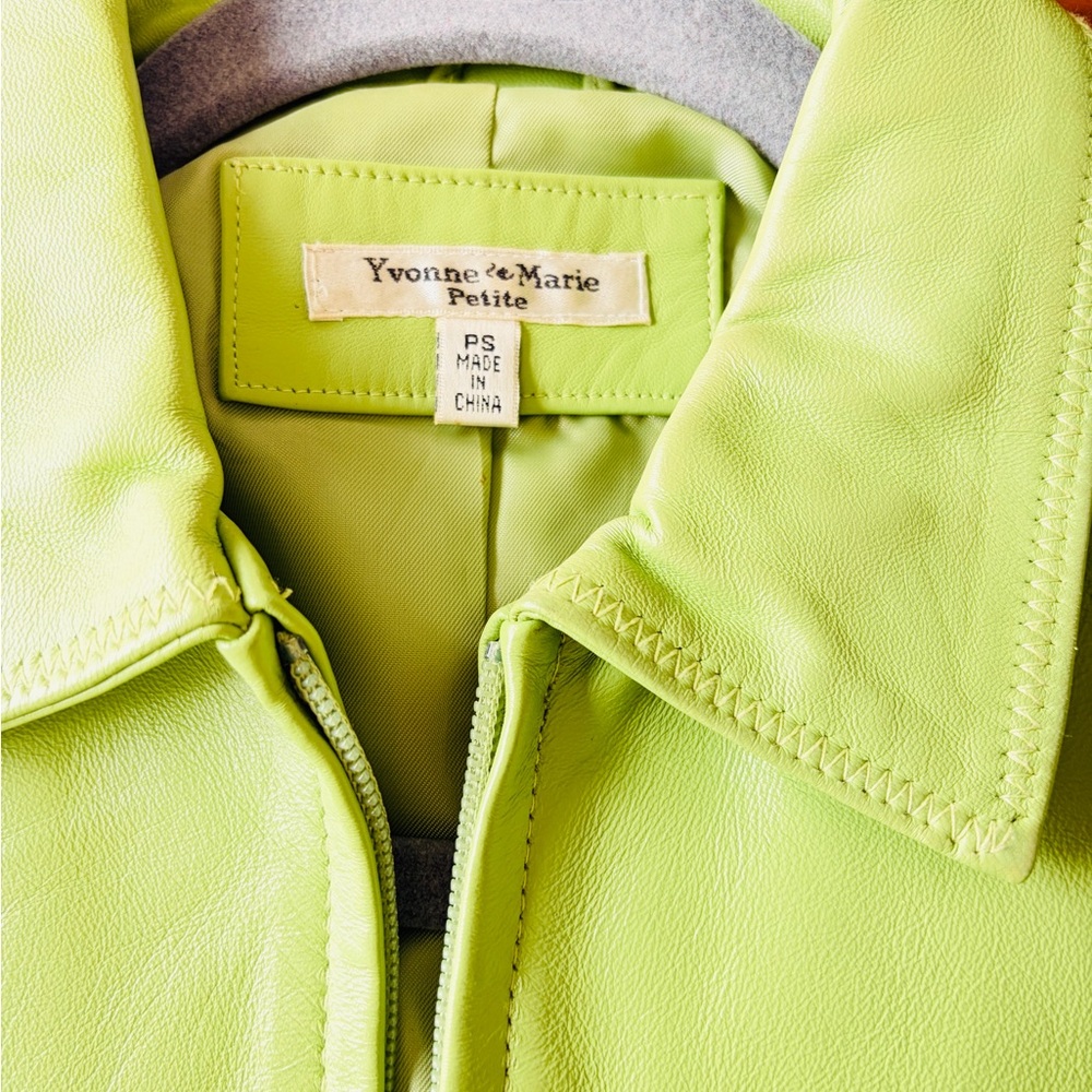Yvonne & Marie Women's Lime Leather Jacket